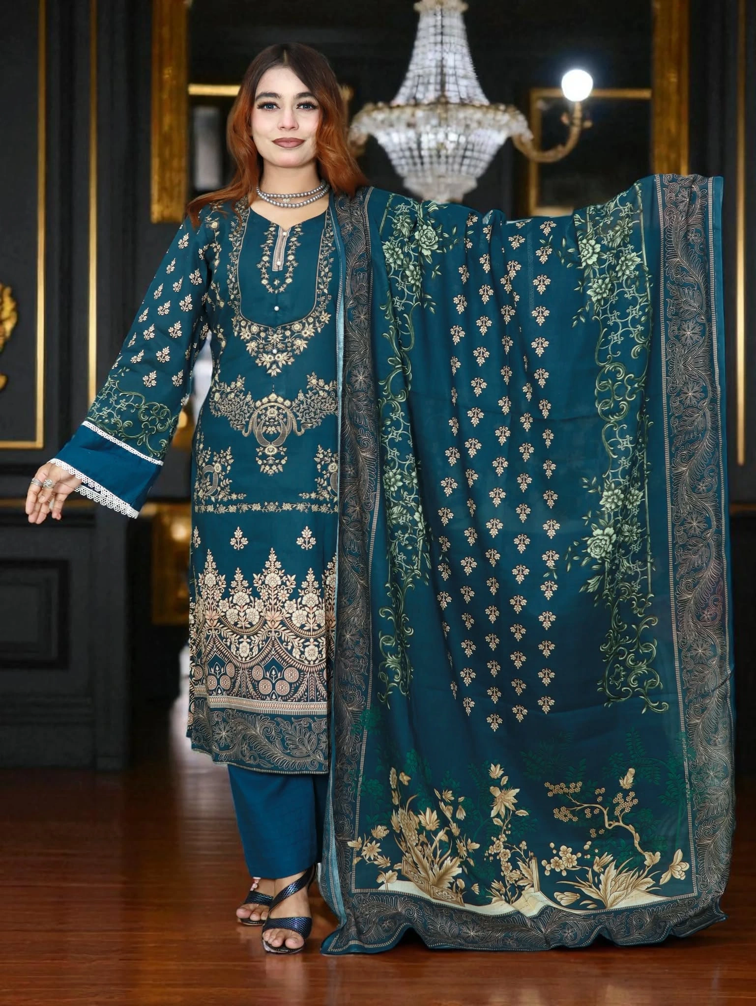 DIGITAL PRINT আনরেডি DRESS